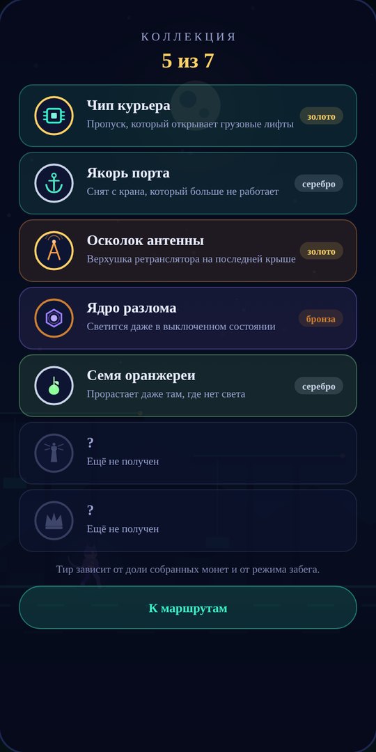 Neon Runner — коллекция призов